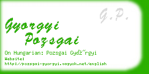 gyorgyi pozsgai business card